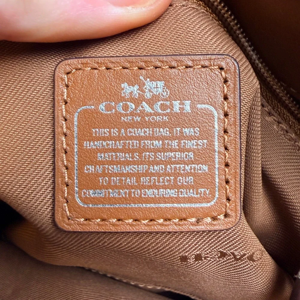 Coach Swagger 27 Carryall Saddle Tan Pebbled Leather Satchel Bag 34816 - Picture 5 of 9